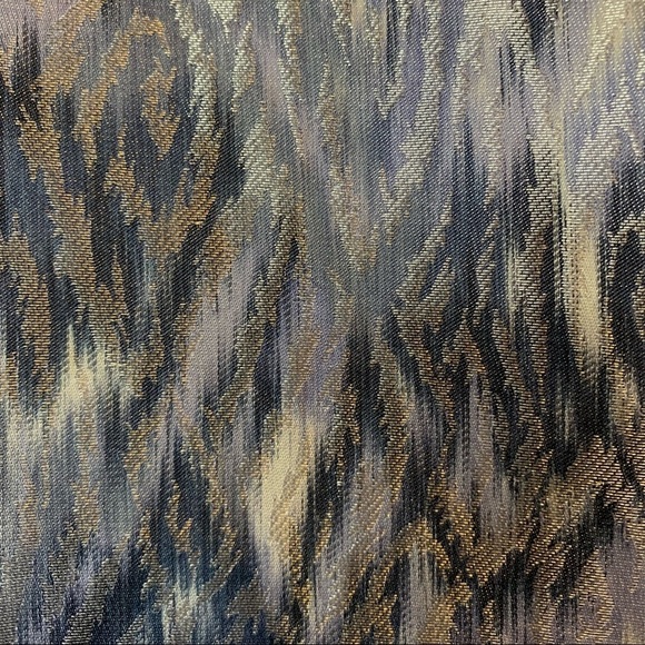 Chico’s Purple Silver Metallic Zipper Front 3/4 Ruched Sleeve Jacket - Picture 8 of 11